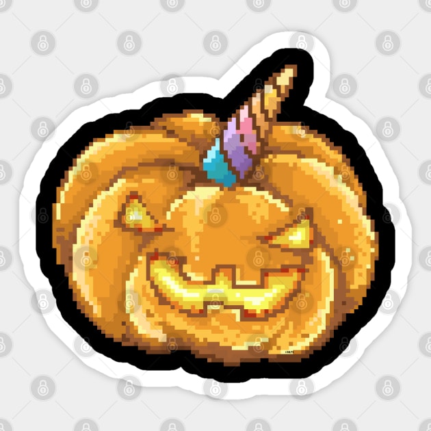 Jack O Unicorn Pumpkin Halloween T Shirt Gifts Sticker by creative